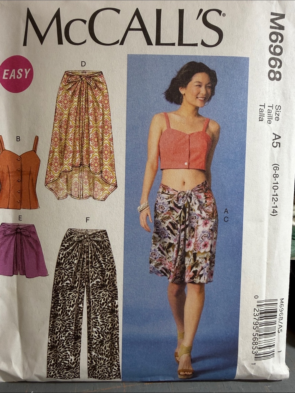 McCall’s 6968 Misses’ Top, Skirts, Shorts and Pants Sewing Pattern
